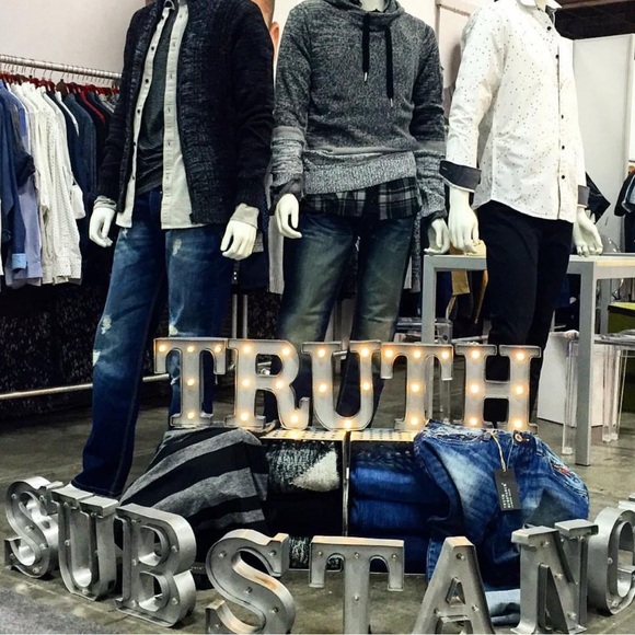 NWT Mens Truth.Substance Distressed Slim Fit Stretch Jeans - Picture 6 of 9